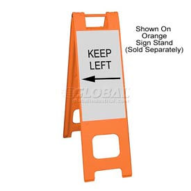 Plasticade Products K1073-WBEG Engineer Grade Legend-Keep Left With Arrow For Narrowcade And Minicade image.