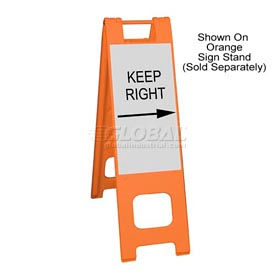 Plasticade Products K1074-WBEG Engineer Grade Legend-Keep Right With Arrow For Narrowcade And Minicade image.