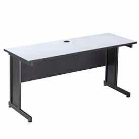 Global Industrial 240346GY Interion® Rectangular Laminate Desk, 72", Gray image.