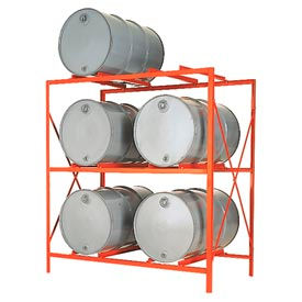 Modern Equipment (MECO) DR6-3H Drum Storage Rack - 6 Drum Storage - DR6-3H image.