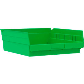 Akro-Mils 30170GREEN Akro-Mils Plastic Nesting Storage Shelf Bin 30170 - 11-1/8"W x 11-5/8"D x 4"H Green image.
