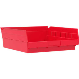 Akro-Mils 30170RED Akro-Mils Plastic Nesting Storage Shelf Bin 30170 - 11-1/8"W x 11-5/8"D x 4"H Red image.
