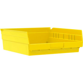 Akro-Mils 30170YELLO Akro-Mils Plastic Nesting Storage Shelf Bin 30170 - 11-1/8"W x 11-5/8"D x 4"H Yellow image.