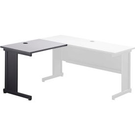 Global Industrial 248917GY Interion® 36"W Left Handed Return Table, Gray image.