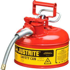JUSTRITE SAFETY GROUP 7210120 Justrite® Type II Safety Can - 1 Gallon with 5/8" Hose, 7210120 image.