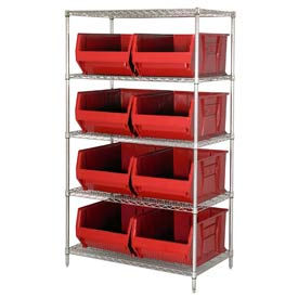 Quantum WR5-993 Chrome Wire Shelving With 8 36