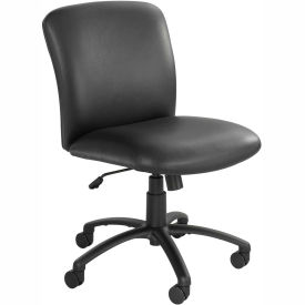 Safco Products 3491BV Big & Tall Mid Back Chair Black Vinyl image.