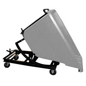 Bayhead Products SD-5/8C GRAY Plastic Self-Dumping Forklift Hopper W/ Caster Base, 5/8 Cu. Yd., 750 Lbs. Cap., Gray image.