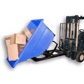 Bayhead Products SD-1.1 BLUE Plastic Self-Dumping Forklift Hopper , 1-1/10 Cu. Yd., 1000 Lbs. Cap., Blue image.