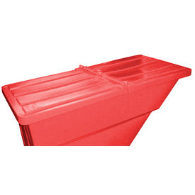 Bayhead Products 5/8 LID RED Hinged Lid for 5/8 Cu. Yd., Plastic Self-Dumping Hopper, Red image.