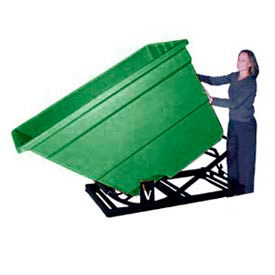 Bayhead Products SD-1.7 GREEN Plastic Self-Dumping Forklift Hopper , 1-7/10 Cu. Yd., 1200 Lbs. Cap., Green image.