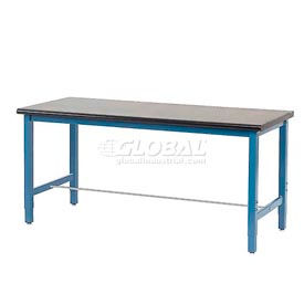 Global Industrial 237382DBL Global Industrial™ 72 x 30 Phenolic Resin Square Edge Production Bench - Blue image.