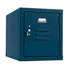 Penco 6159V806 Penco® Vanguard 1-Tier 1 Door Box Locker, 12"W x 15"D x 13-5/8"H, Blue, Unassembled image.