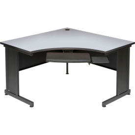 Global Industrial 248993GY Interion® 48"W Corner Desk - Gray image.
