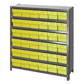Quantum Storage Systems CL1839-602YL Quantum CL1839-602 Closed Shelving Euro Drawer Unit - 36x18x39 - 36 Euro Drawers Yellow image.