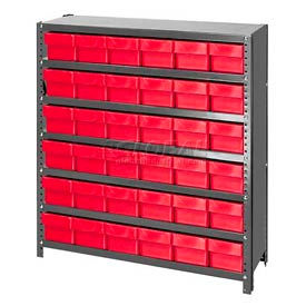 quantum cl1839-602 closed shelving euro drawer unit - 36x18x39 - 36 euro drawers red Quantum CL1839-602 Closed Shelving Euro Drawer Unit - 36x18x39 - 36 Euro Drawers Red