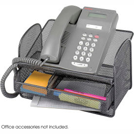 Safco Products 2160BL Mesh Telephone Stand With Drawer (Qty. 5) image.