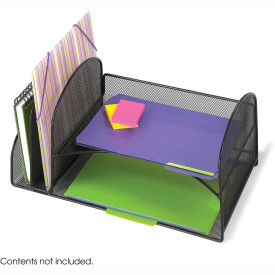 Safco Products 3264BL Mesh Desk Organizer with Two Vertical/Two Horizontal Sections image.