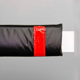 Innoplast, Inc GG-108-BKR 108"W Soft Nylon Gate Arm Cover - Black Cover/Red Tapes image.