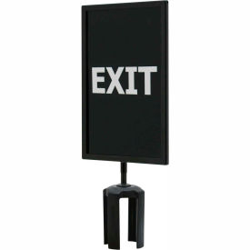 Lawrence Metal Prod. Inc QWAYSIGN-7" X 11"-EXIT (BOTH SIDES) Queueway Acrylic Sign, Double Sided, "Exit", 7"Wx11"H, Black/White image.