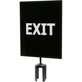 Lawrence Metal Prod. Inc QWAYSIGN-11" X 14"-EXIT (BOTH SIDES) Queueway Acrylic Sign, Double Sided, "Exit", 11"x14", Black/White image.