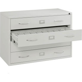Global Industrial 249043 Interion® Media Cabinet 4 Drawer Putty image.