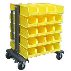 Strong Hold Heavy Duty Mobile Bin Rack 3.33.2-BR-40CA - Double-Sided With 40 Bins