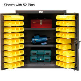 Strong Hold Products 43.5-BS-242 Strong Hold® Heavy Duty Counter Top Bin Cabinet 43.5-BS-242 - With 81 Bins 48x24x42 image.