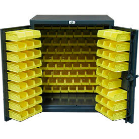 Strong Hold Products 33.5-BB-200 Strong Hold® Heavy Duty Counter Top Bin Cabinet 33.5-BB-200 - With 124 Bins 36x20x42 image.