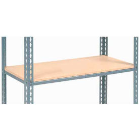 Global Industrial B2297955 Global Industrial™ Additional Shelf, Single Rivet, Wood Deck, 36"W x 18"D, Gray, USA image.