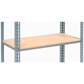 Global Industrial B2297882 Global Industrial™ Additional Shelf, Single Rivet, Wood Deck, 36"W x 12"D, Gray, USA image.
