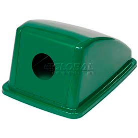 Global Industrial 260592GN Global Industrial™ Recycling Bottle & Can Lid, Green image.