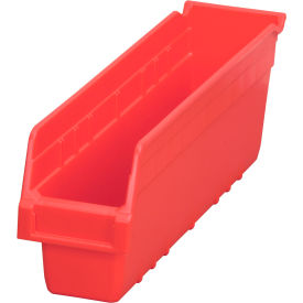 Akro-Mils 30048RED Akro-Mils ShelfMax® Plastic Nesting Storage Shelf Bin 30048 - 4-1/8"W x 17-7/8"D x 6"H Red image.