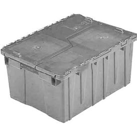 Lewis Bins FP143-GY ORBIS Flipak® Distribution Container FP143 - 21-7/8 x 15-3/16 x 9-15/16 Gray image.