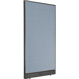 Global Industrial 238635EBL Interion® Electric Office Partition Panel, 36-1/4"W x 64"H, Blue image.