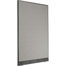 Global Industrial 238638EGY Interion® Electric Office Partition Panel, 48-1/4"W x 76"H, Gray image.
