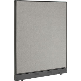 Global Industrial 240225PGY Interion® Office Partition Panel with Pass-Thru Cable, 48-1/4"W x 46"H, Gray image.