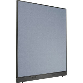 Global Industrial 238639EBL Interion® Electric Office Partition Panel, 60-1/4"W x 64"H, Blue image.