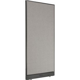 Global Industrial 238636EGY Interion® Electric Office Partition Panel, 36-1/4"W x 76"H, Gray image.