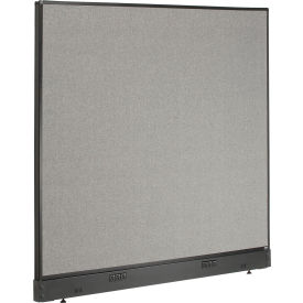 Global Industrial 240226EGY Interion® Electric Office Partition Panel, 60-1/4"W x 46"H, Gray image.