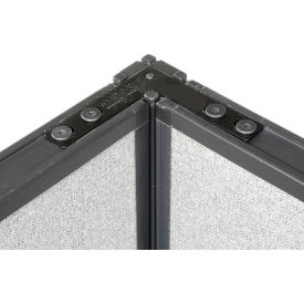 Global Industrial 238645P Interion® 90 Degree Corner Connector Kit For 64" H Panel With 1 Pass Through Cable image.