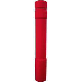 Vestil Manufacturing BPC-DM-R Metro Decorative Bollard Cover Fit Pipe 6" -6-5/8" Red image.
