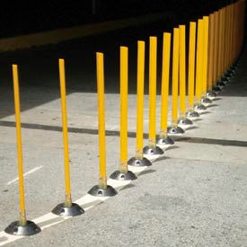 Vestil Manufacturing VGLT-16-3F-Y Surface Mount Flexible Stake 36" H Yellow image.