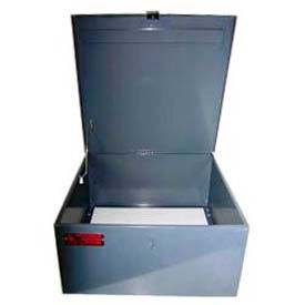 Worksman Trading Corp M17350  Steel Cabinet for Worksman Mover Industrial Tricycles w/ Lockable Hasp, 22x22x11 image.