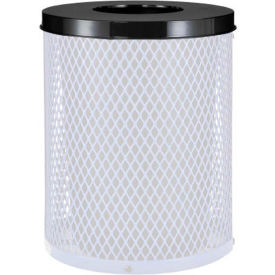 Global Industrial 260CP779 Global Industrial™ Steel Flat Lid For 24 Gallon Trash Can, Black image.