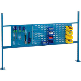 Global Industrial 249718BL Global Industrial™ 18" Pegboard & 36" Louver Panel Kit, 54"W, Blue image.