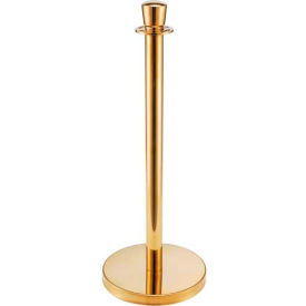 Global Industrial 269384 Global Industrial™ Best Value Portable Gold Finished 34" H Post With Base image.