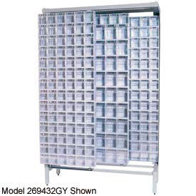 Quantum Gondola QS-305306-52 Free Standing Slider System With 52 Bins Ivory
