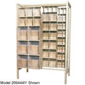 Quantum Gondola Free Standing Slider System With 28 Variety Bins White view 2