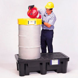 UltraTech International, Inc. 2505 UltraTech Ultra-Spill® Economy Containment Pallet 2505 P2 2-Drum with Drain image.